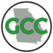 The State of Georgia with the Letters, GCC, on top as the Georgia Counseling Center Logo